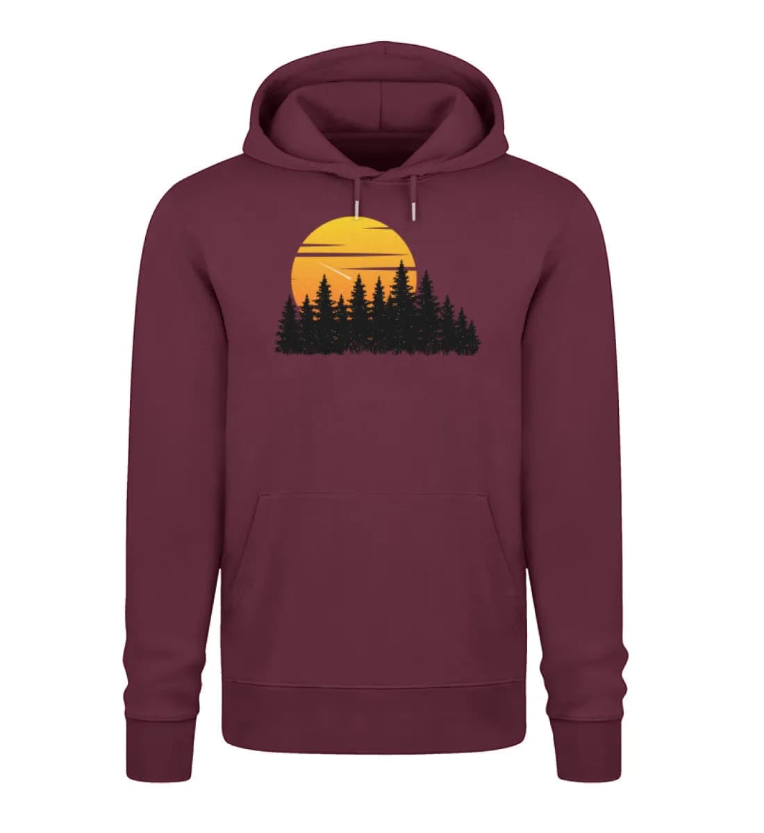 Wald mit Sternschnuppe - Unisex Premium Bio Hoodie