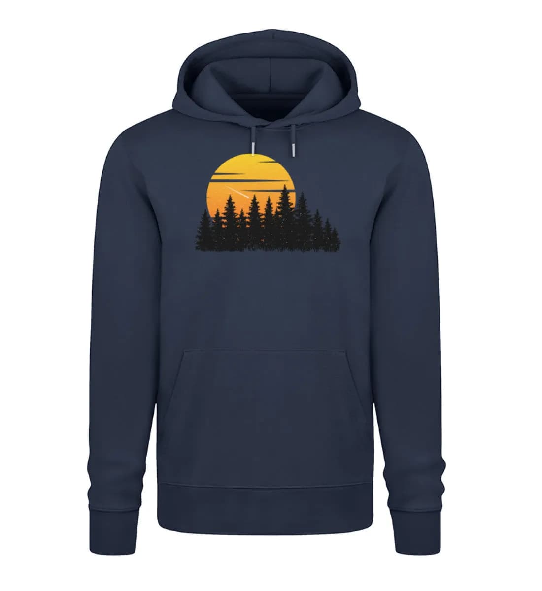 Wald mit Sternschnuppe - Unisex Premium Bio Hoodie