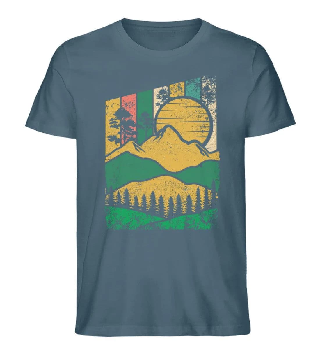 Berg Wald Sonne - Herren Premium Bio Shirt