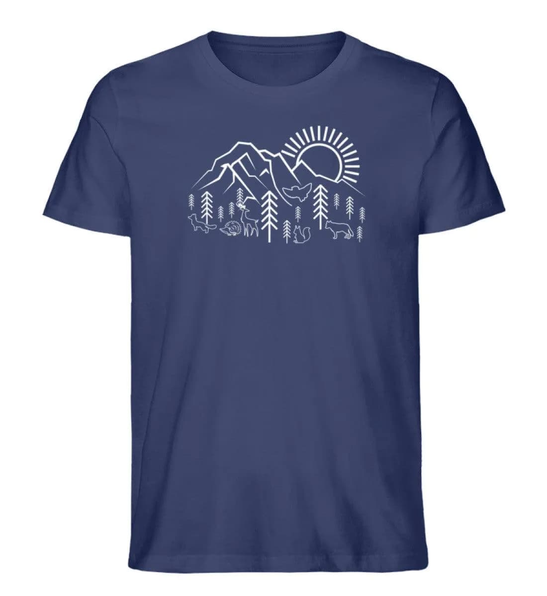 Berge Sonne Tiere - Herren Premium Bio Shirt