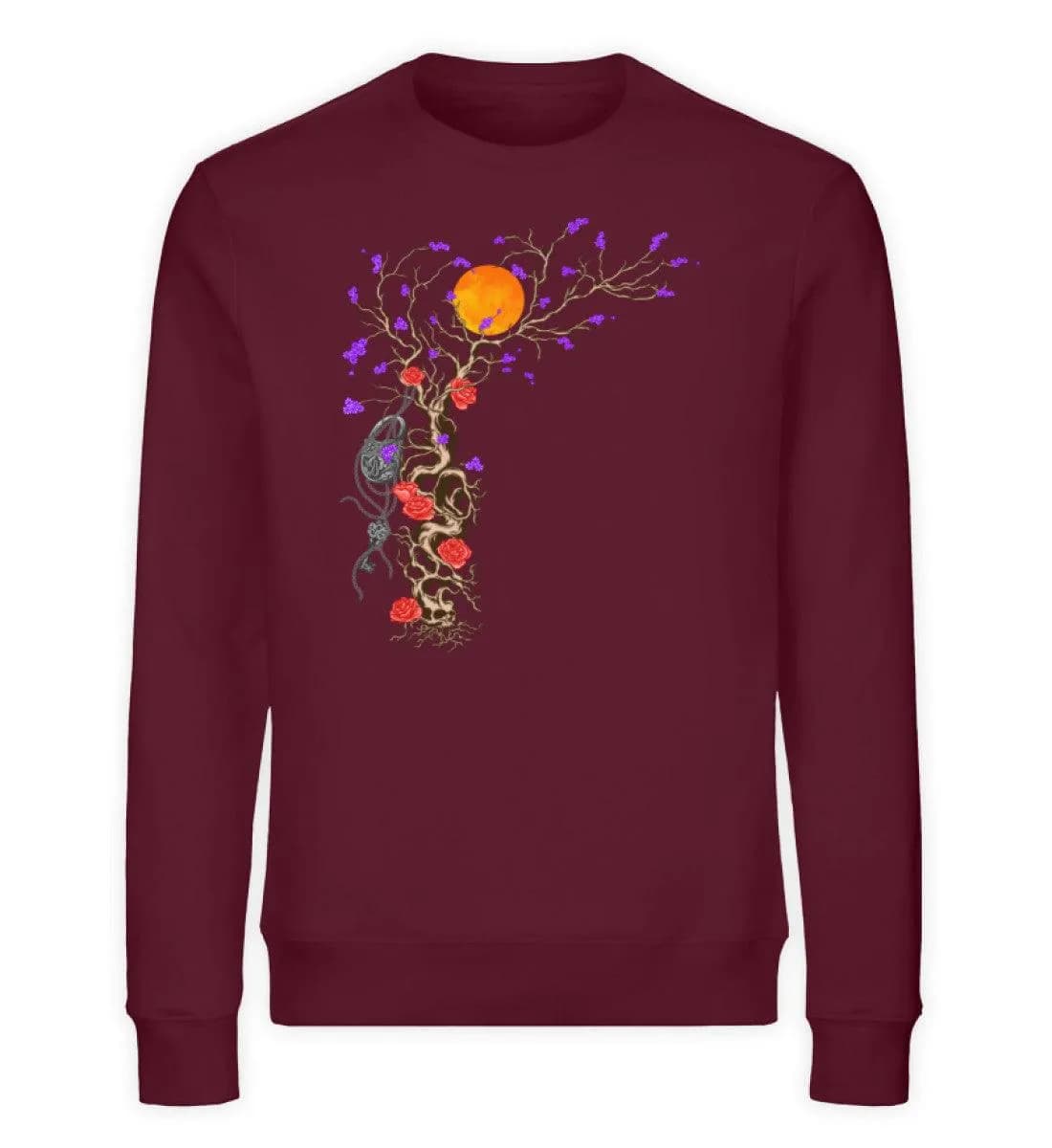 Padlock with roses - Unisex Bio Sweatshirt