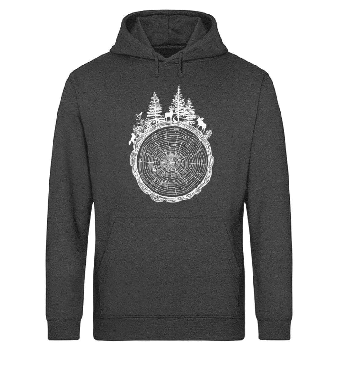 Wald auf Baumquerschnitt - Unisex Basic Bio Hoodie