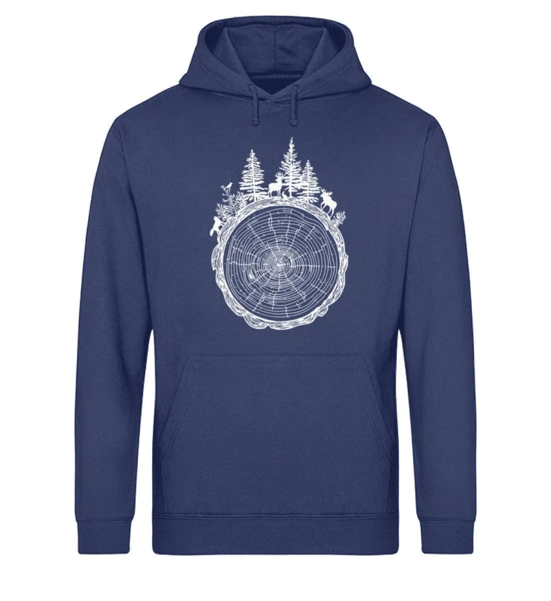 Wald Auf Baumquerschnitt - Unisex Basic Bio Hoodie