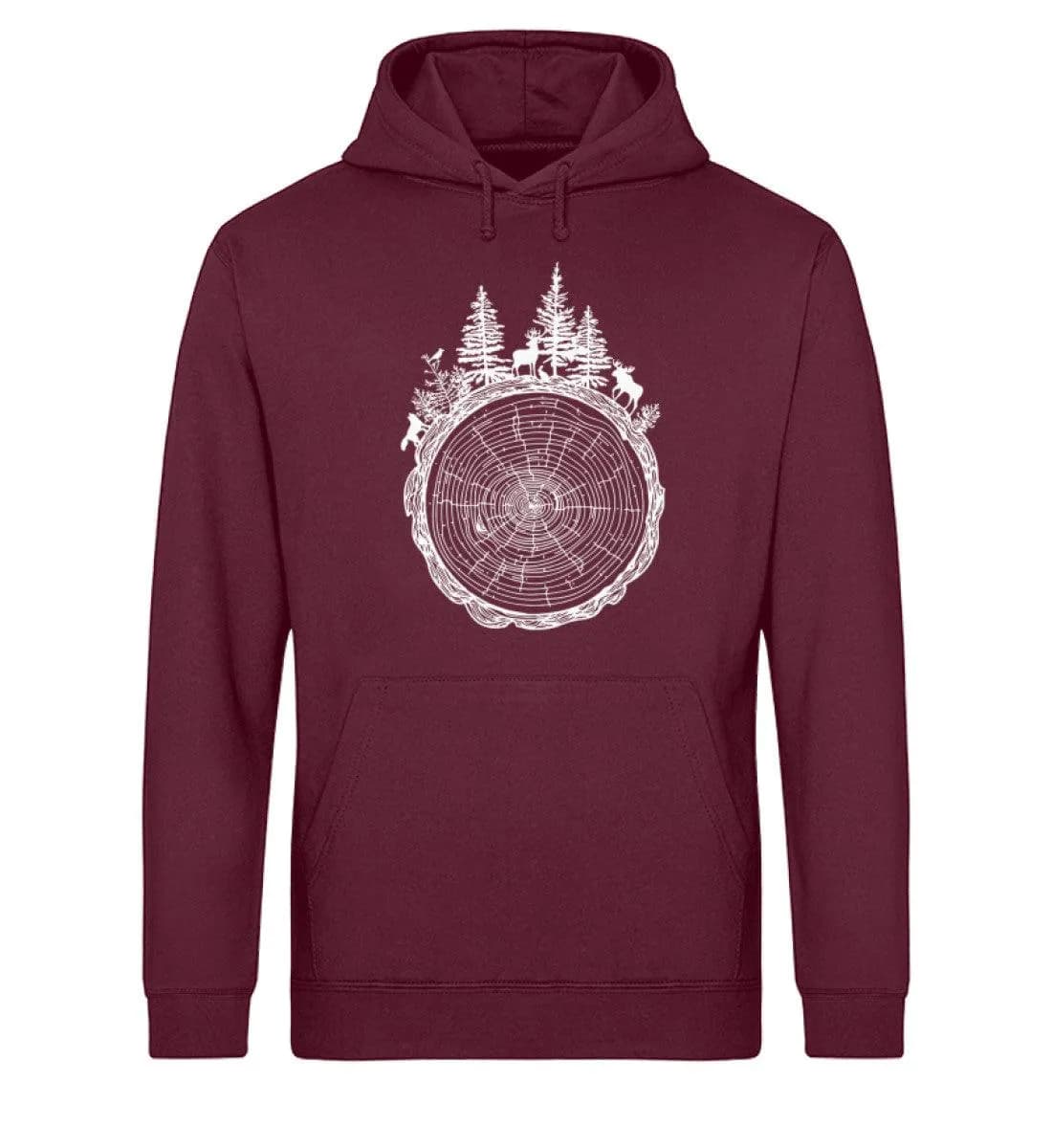 Wald auf Baumquerschnitt - Unisex Basic Bio Hoodie