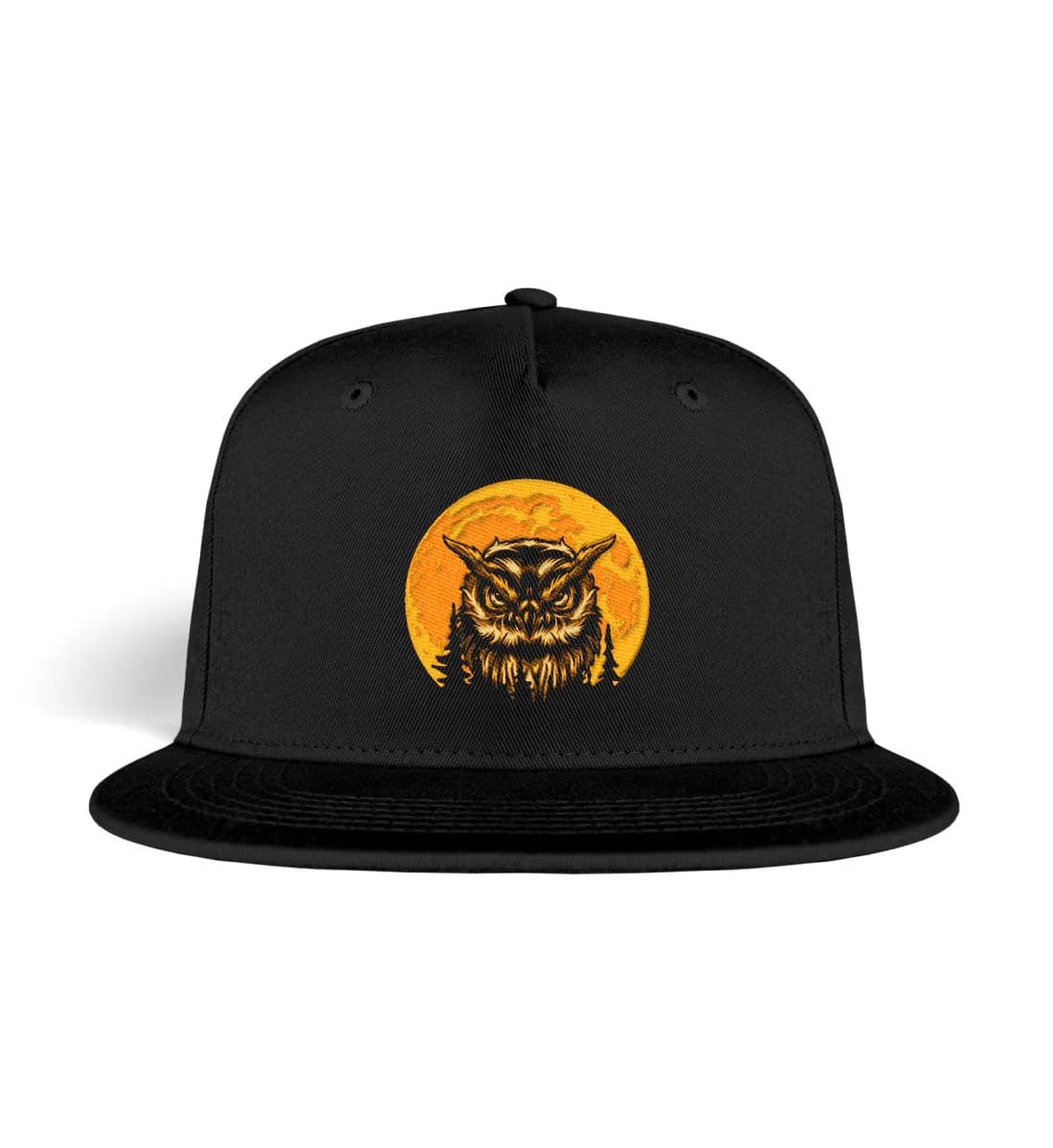 Eule Wald Mond - Snapback Cap Mit Stick