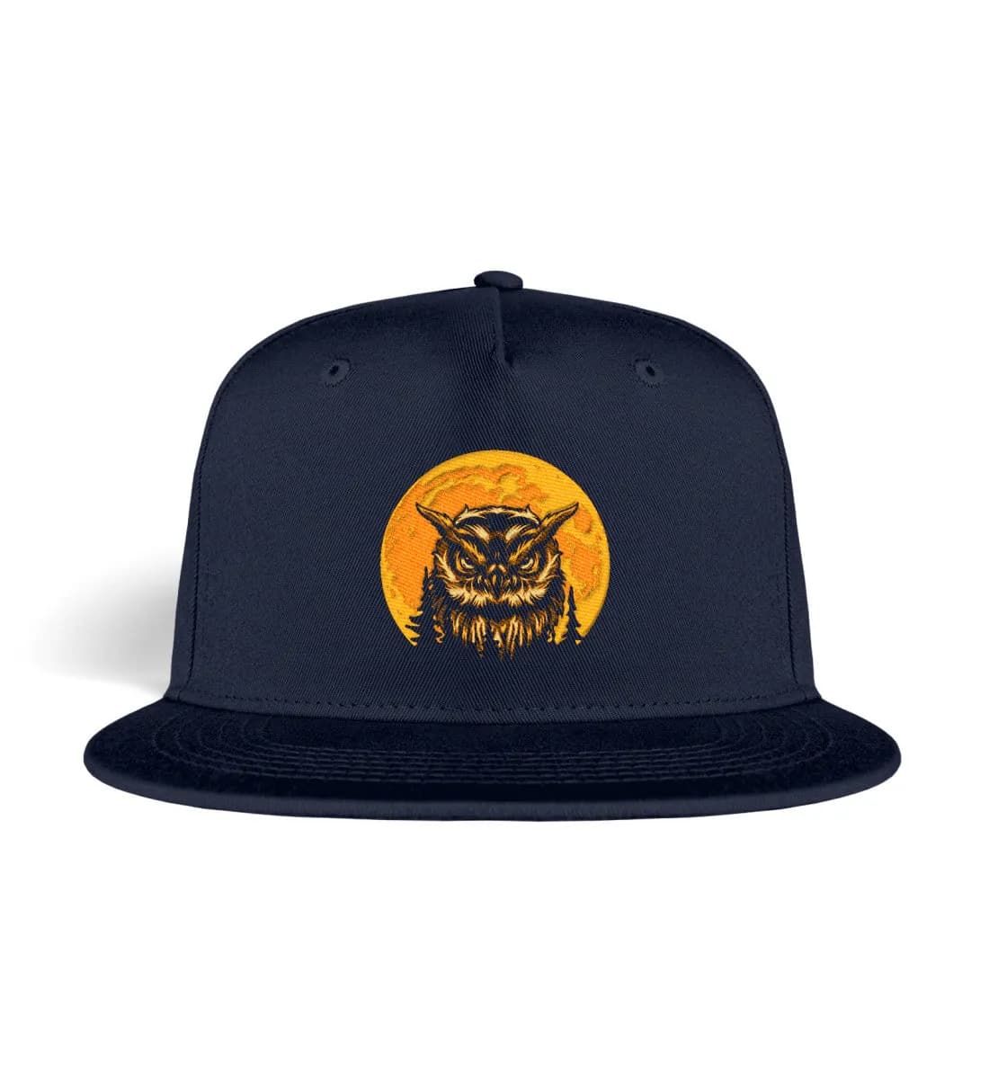 Eule Wald Mond - Snapback Cap mit Stick