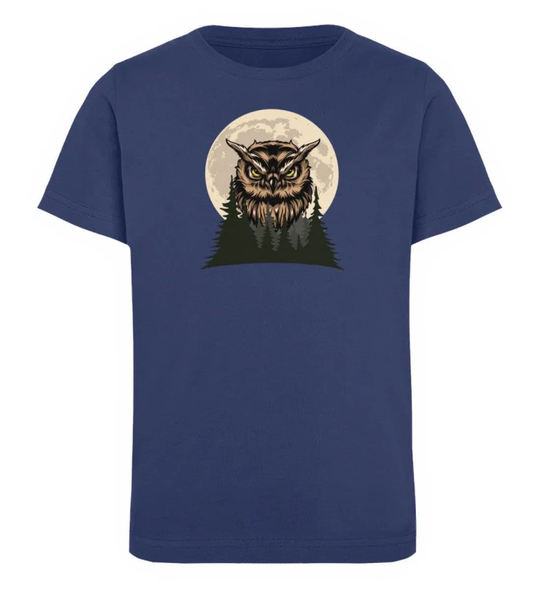 Eule Wald Mond - Kinder Bio T-Shirt