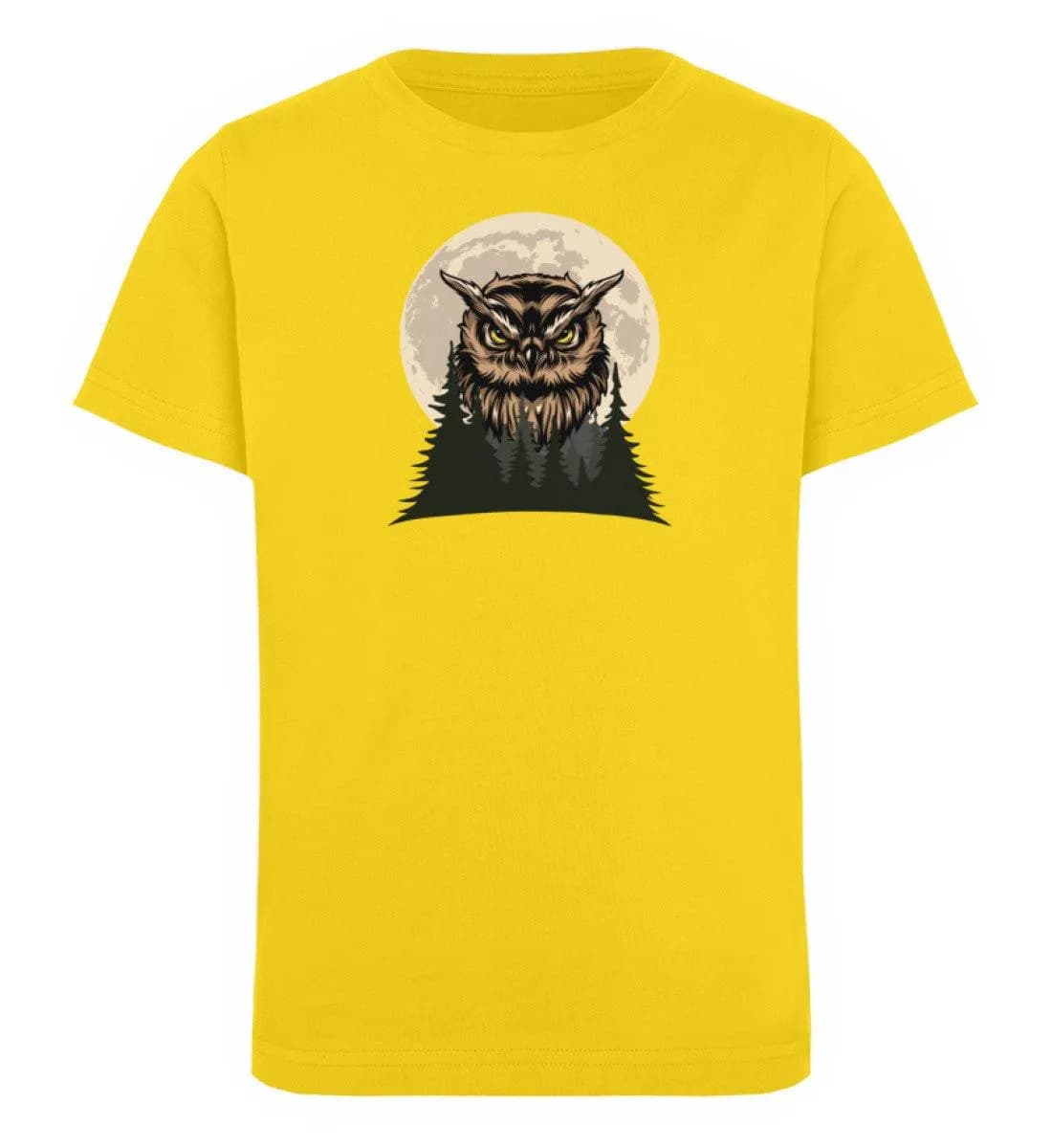 Eule Wald Mond - Kinder Bio T-Shirt