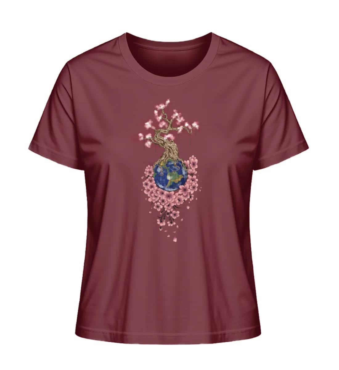 Flowertree Earth - Damen Premium Bio Shirt