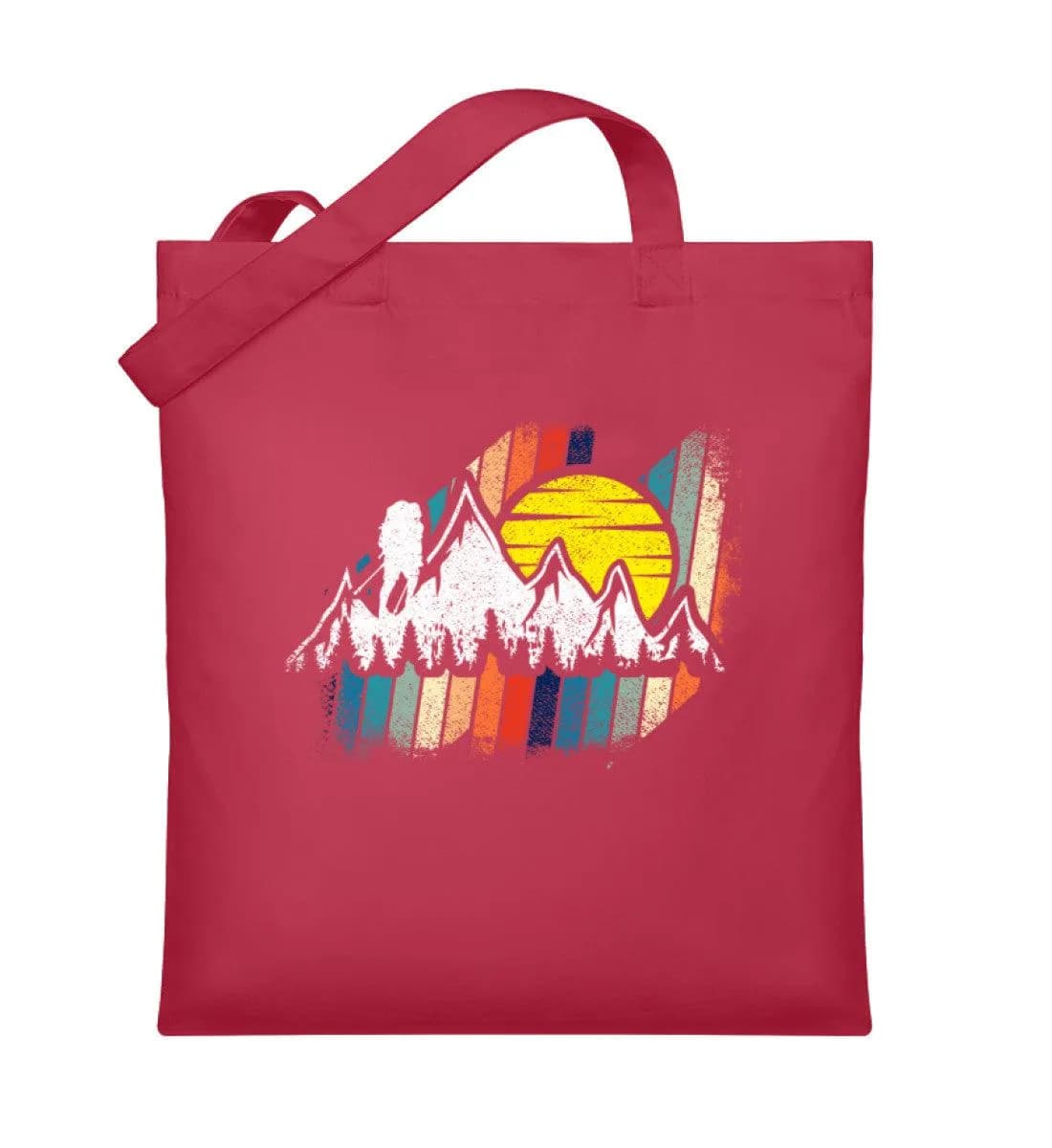 Berge mit Sonne - Organic Jutebeutel