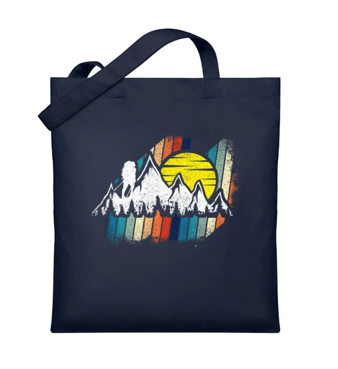 Berge mit Sonne - Organic Jutebeutel