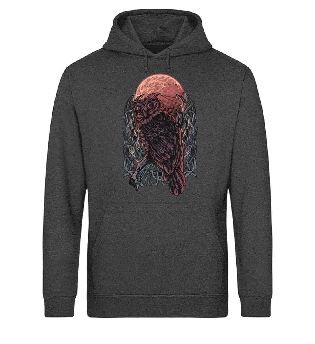 Eule Blutmond - Unisex Basic Bio Hoodie