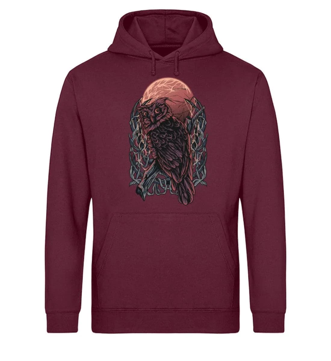 Eule Blutmond - Unisex Basic Bio Hoodie