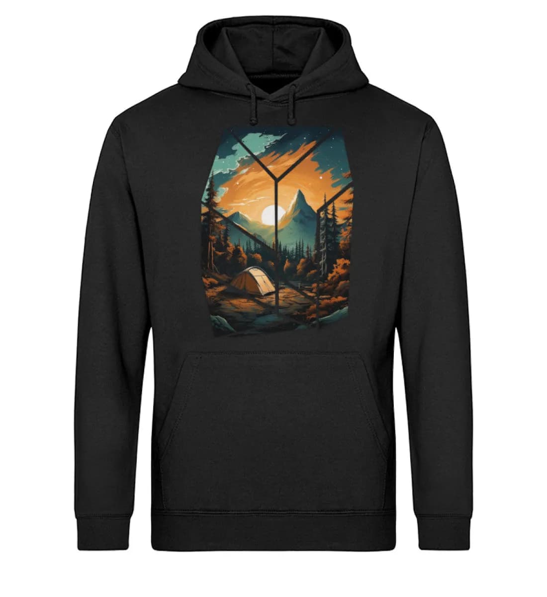 Camping in nature - Unisex Basic Bio Hoodie