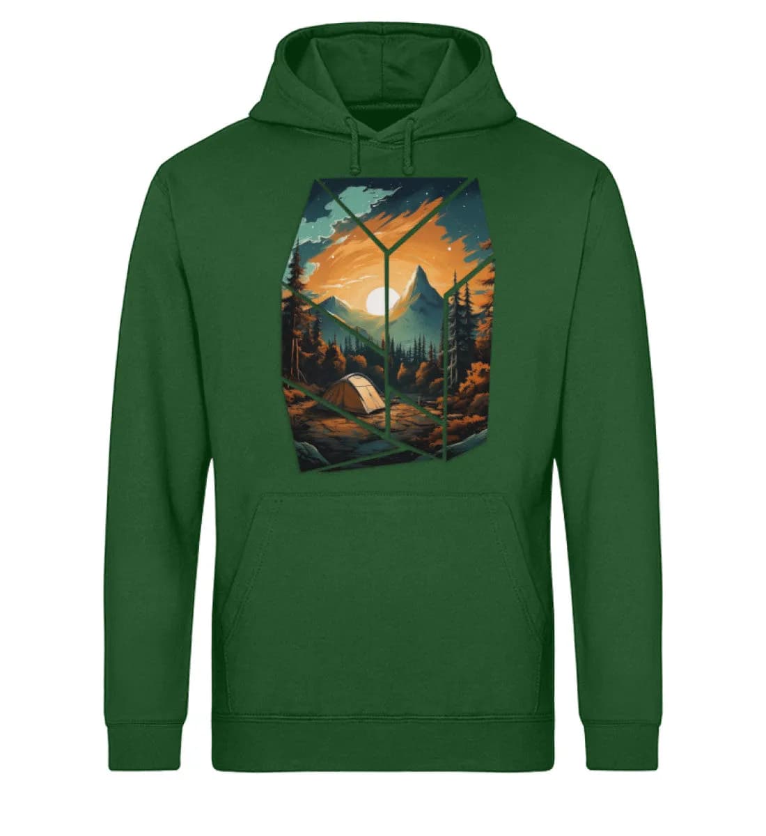 Camping in nature - Unisex Basic Bio Hoodie