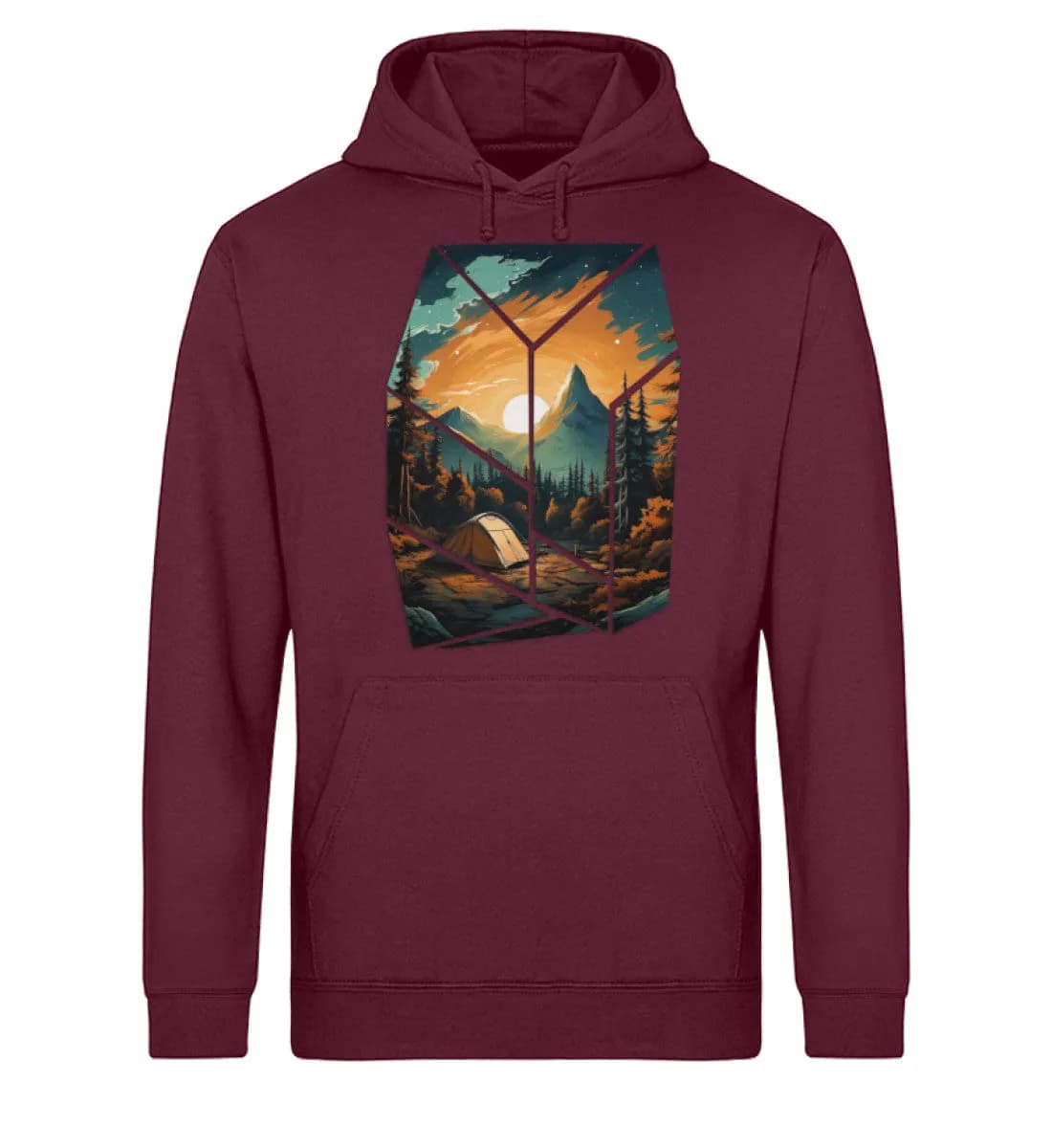 Camping in nature - Unisex Basic Bio Hoodie