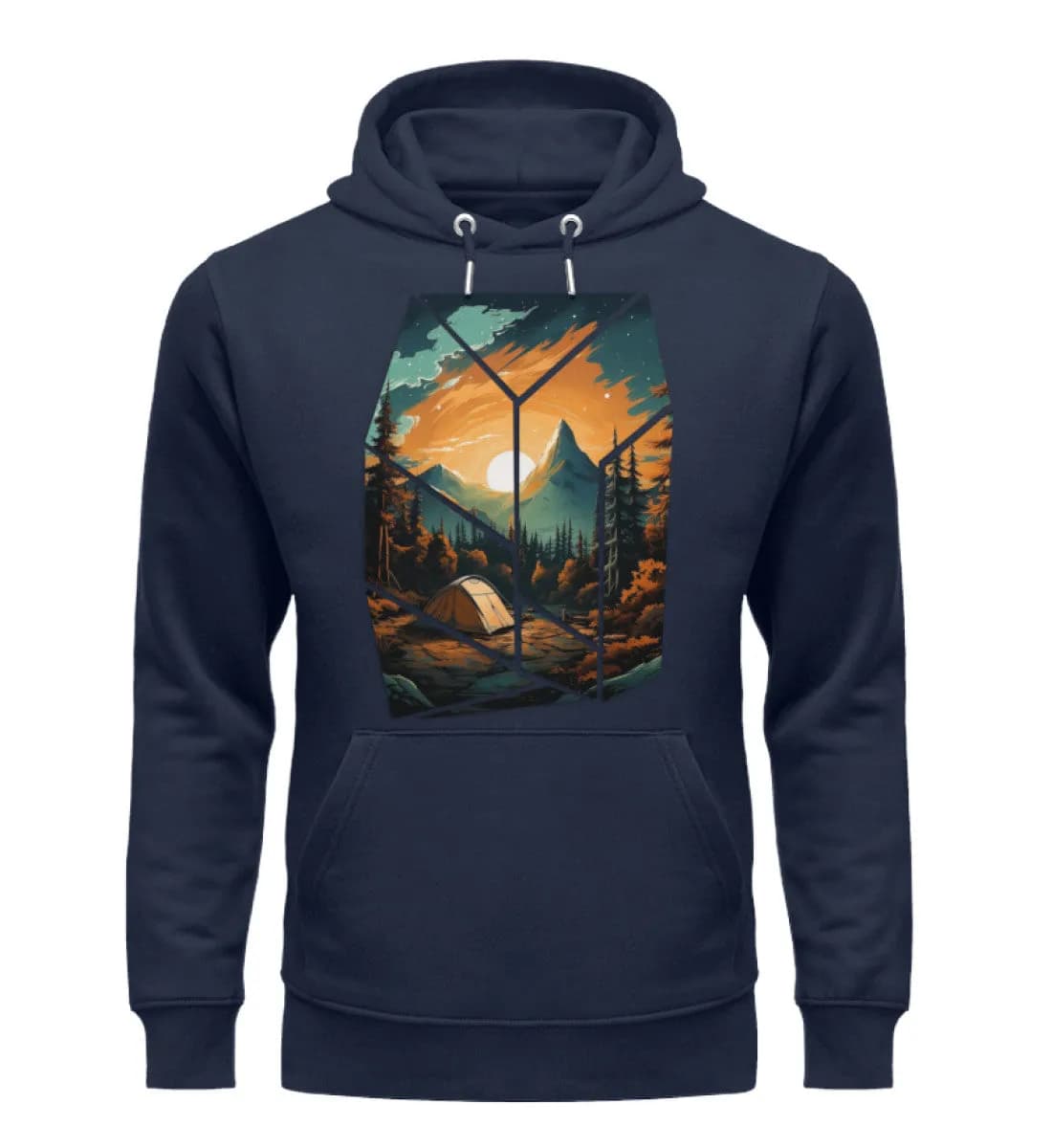 Camping in nature - Unisex Premium Bio Hoodie