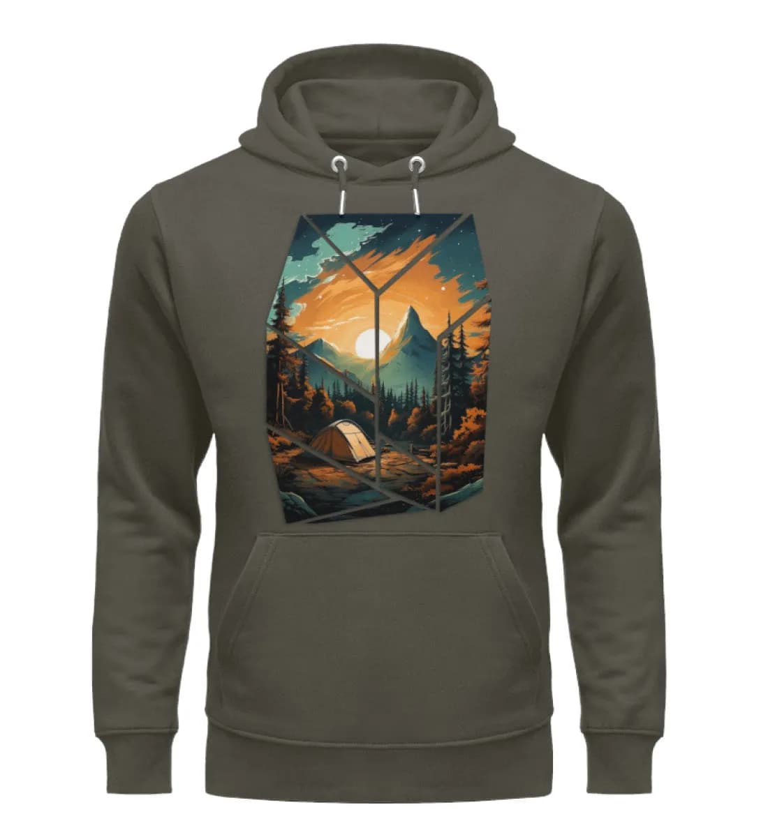 Camping in nature - Unisex Premium Bio Hoodie