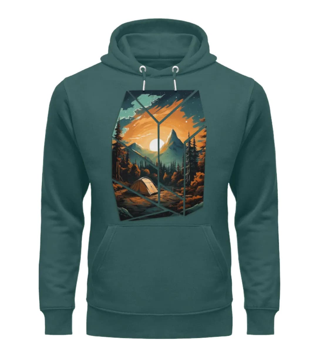 Camping in nature - Unisex Premium Bio Hoodie