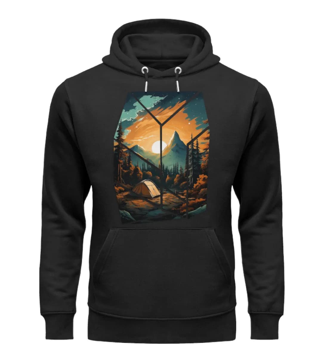 Camping in nature - Unisex Premium Bio Hoodie