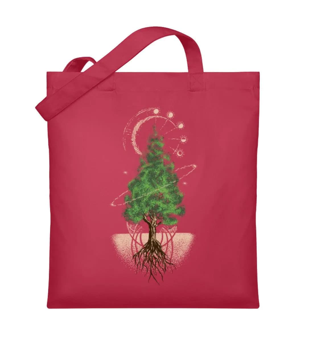 Baum mit Mondphasen - Organic Jutebeutel