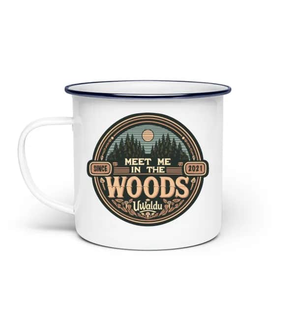 Meet me in the Woods round - Emaille Tasse
