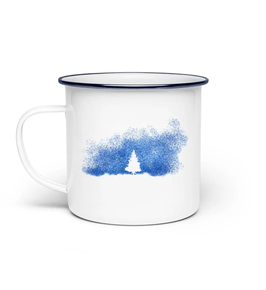Baum im Sternenhimmel - Emaille Tasse