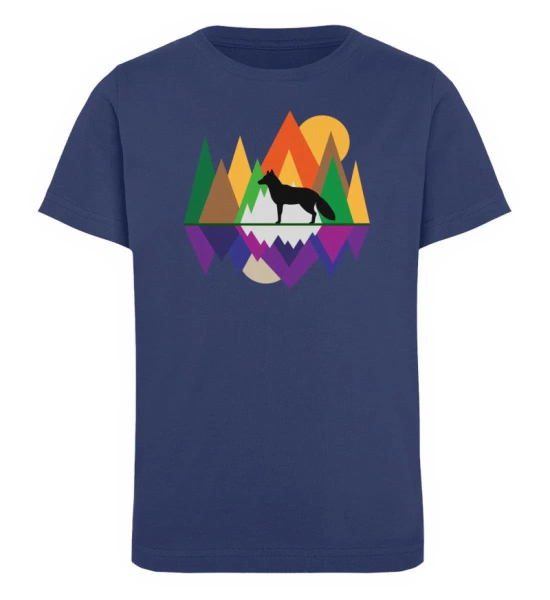 Fuchs im Wald geometrisch - Kinder Bio T-Shirt