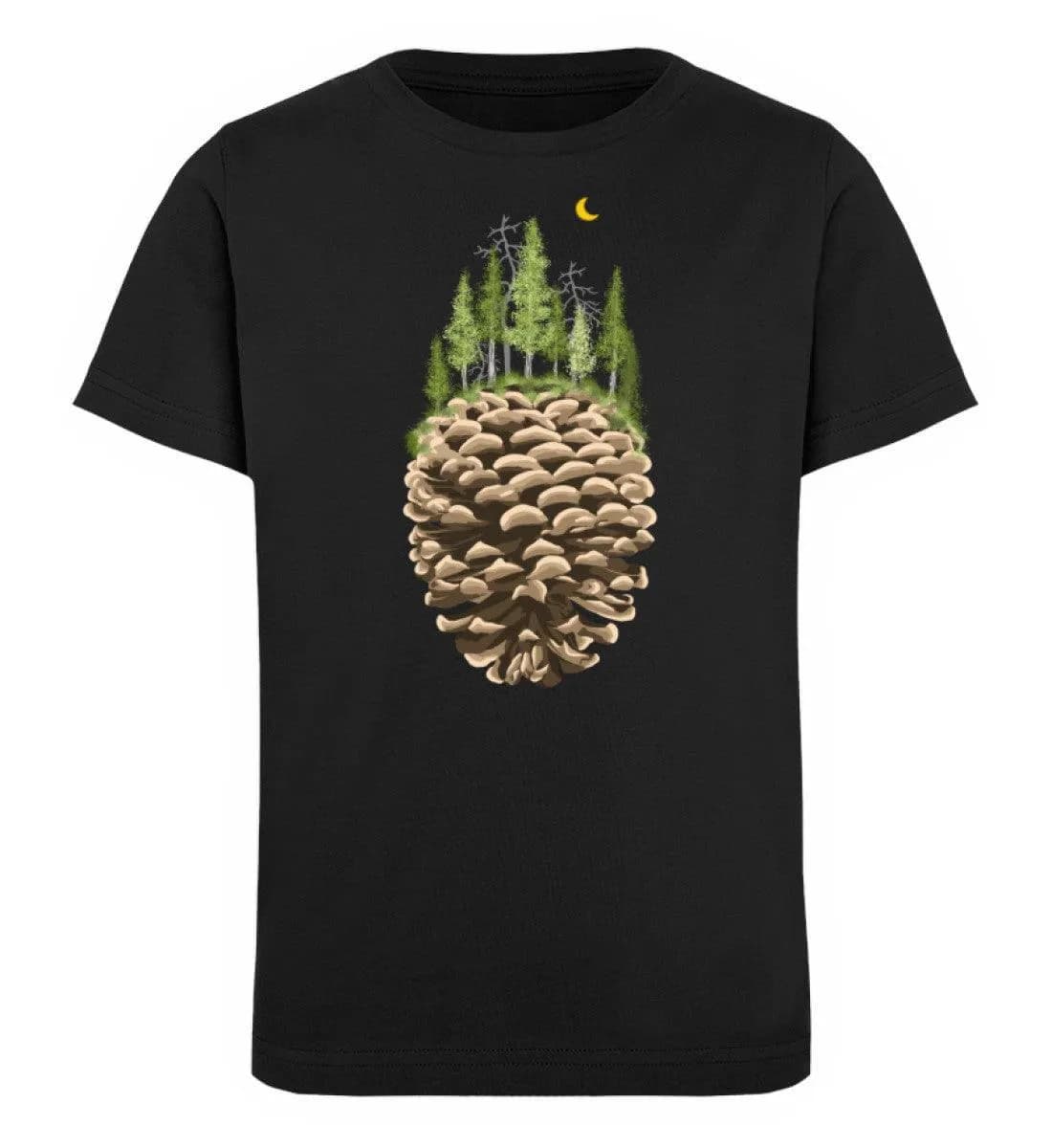 Bäume auf Tannenzapfen farbe - Kinder Bio T-Shirt