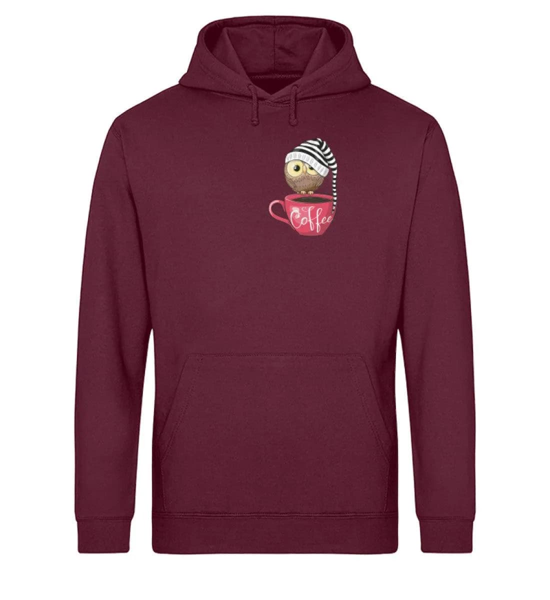 Eule auf Tasse mit Mütze - Unisex Basic Bio Hoodie