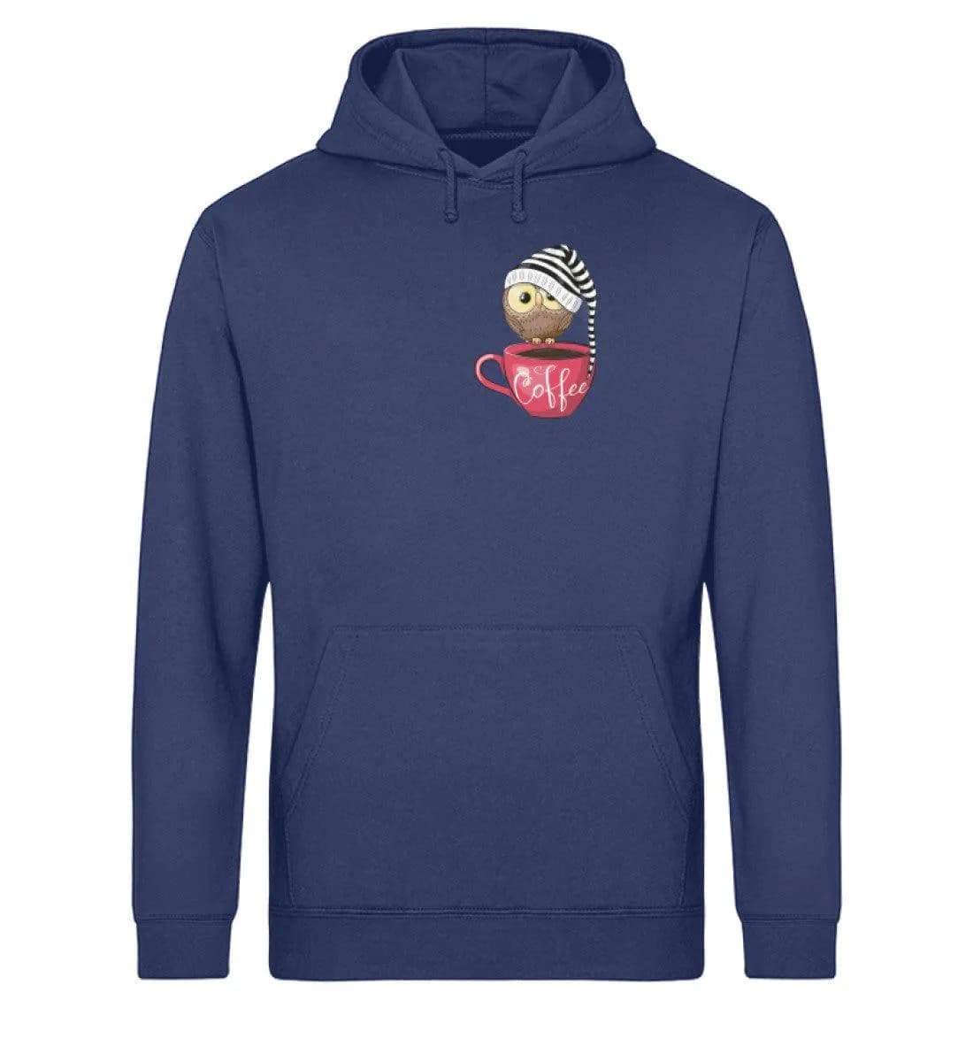 Eule auf Tasse mit Mütze - Unisex Basic Bio Hoodie