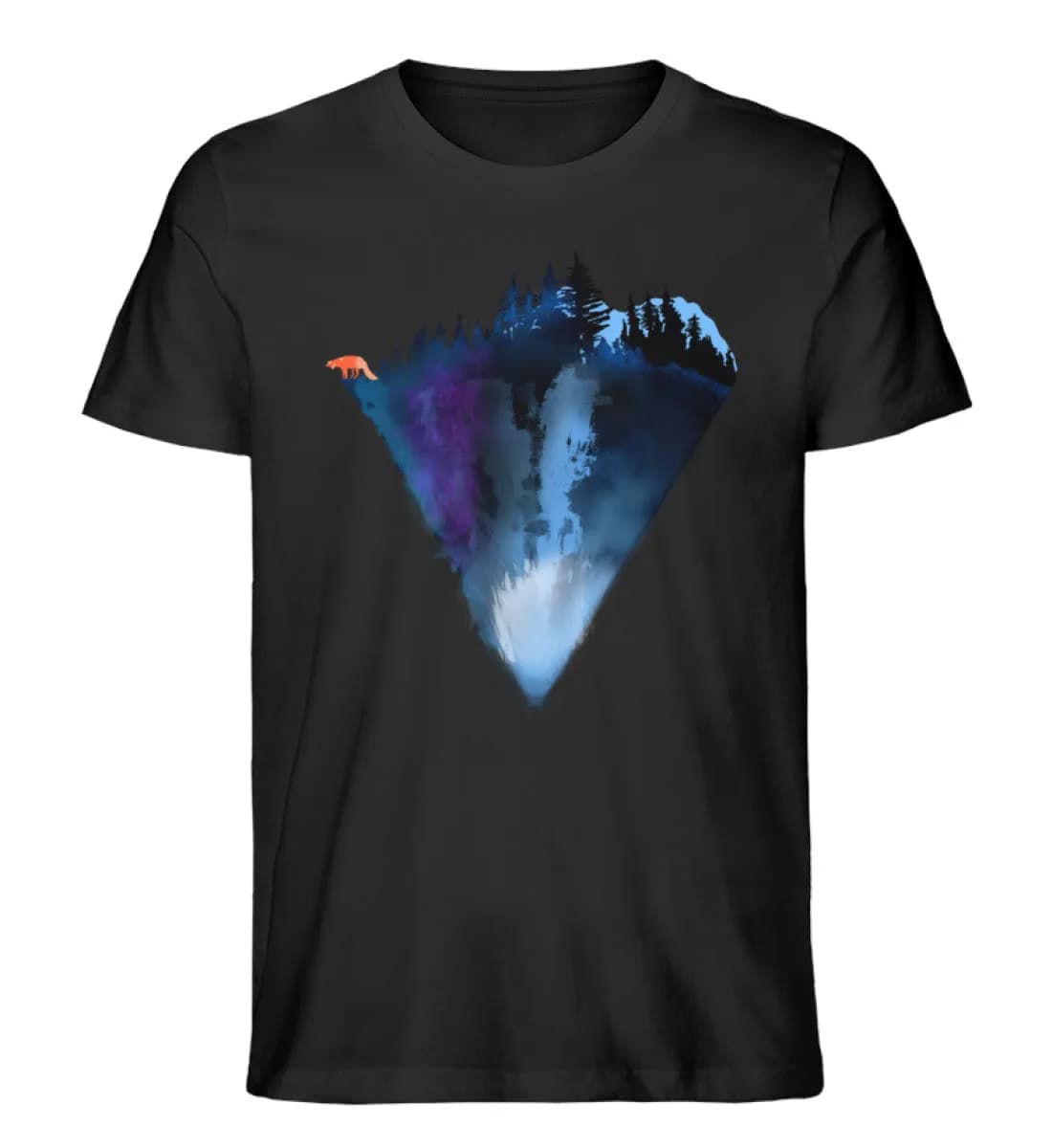Dreiecksberg mit Fuchs - Herren Premium Bio Shirt