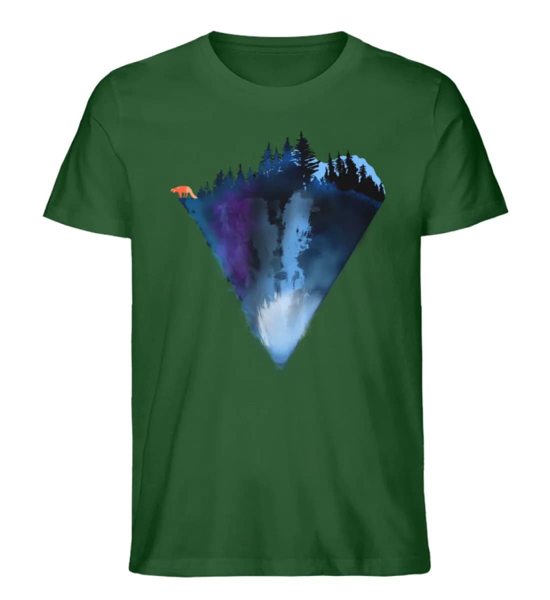 Dreiecksberg mit Fuchs - Herren Premium Bio Shirt
