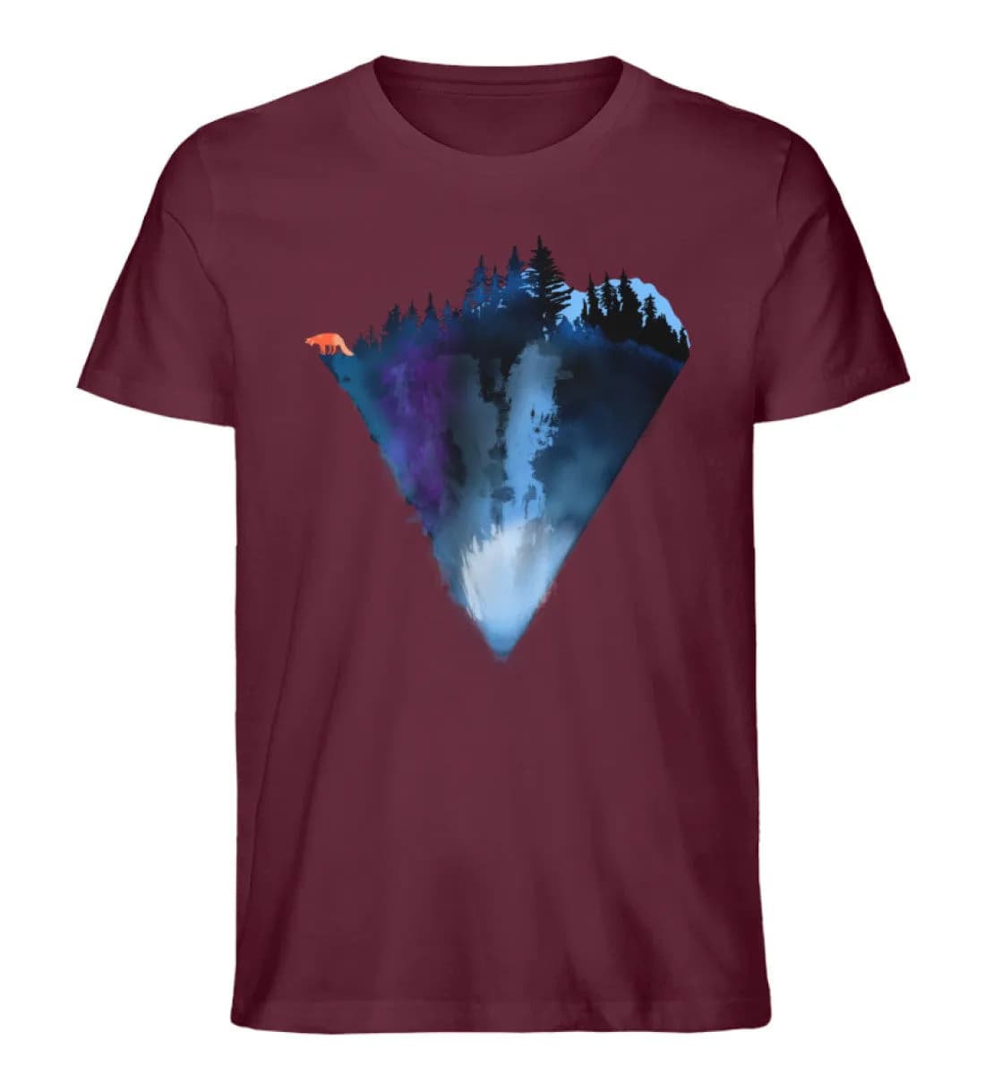 Dreiecksberg mit Fuchs - Herren Premium Bio Shirt