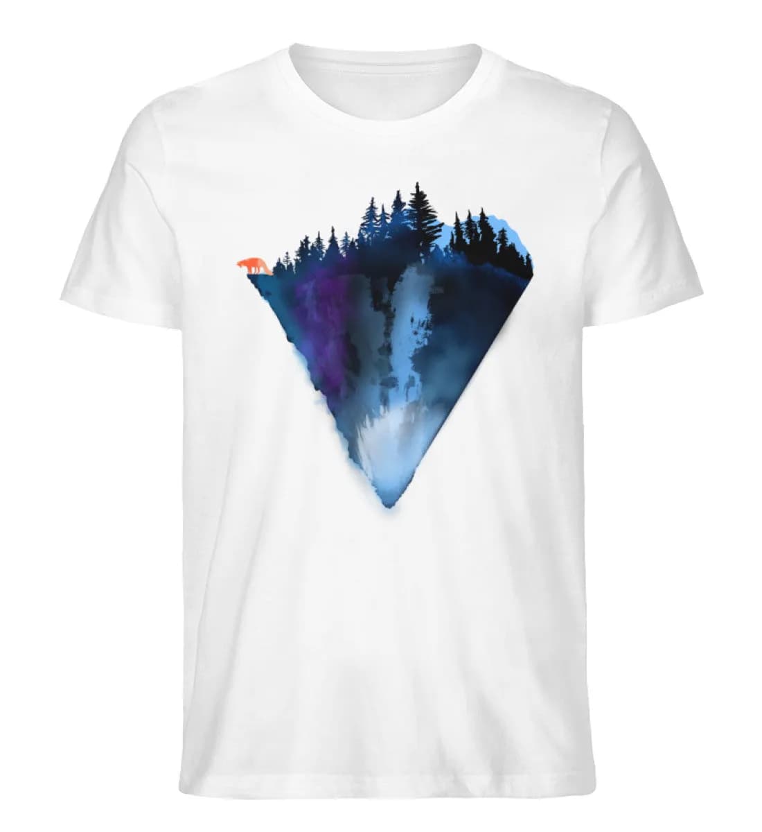 Dreiecksberg mit Fuchs - Herren Premium Bio Shirt