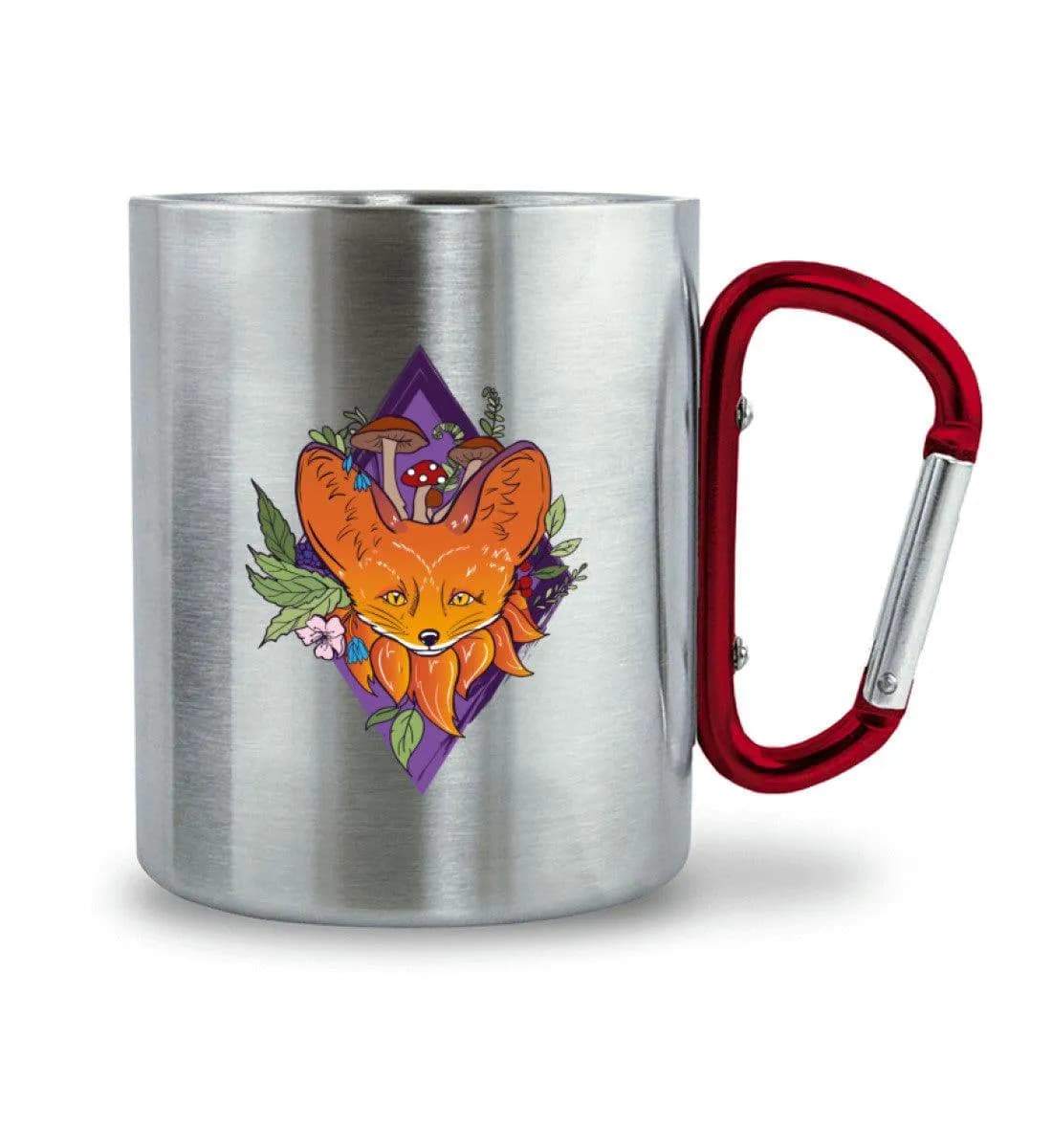 Wüstenfuchs - Edelstahltasse mit Karabinergriff