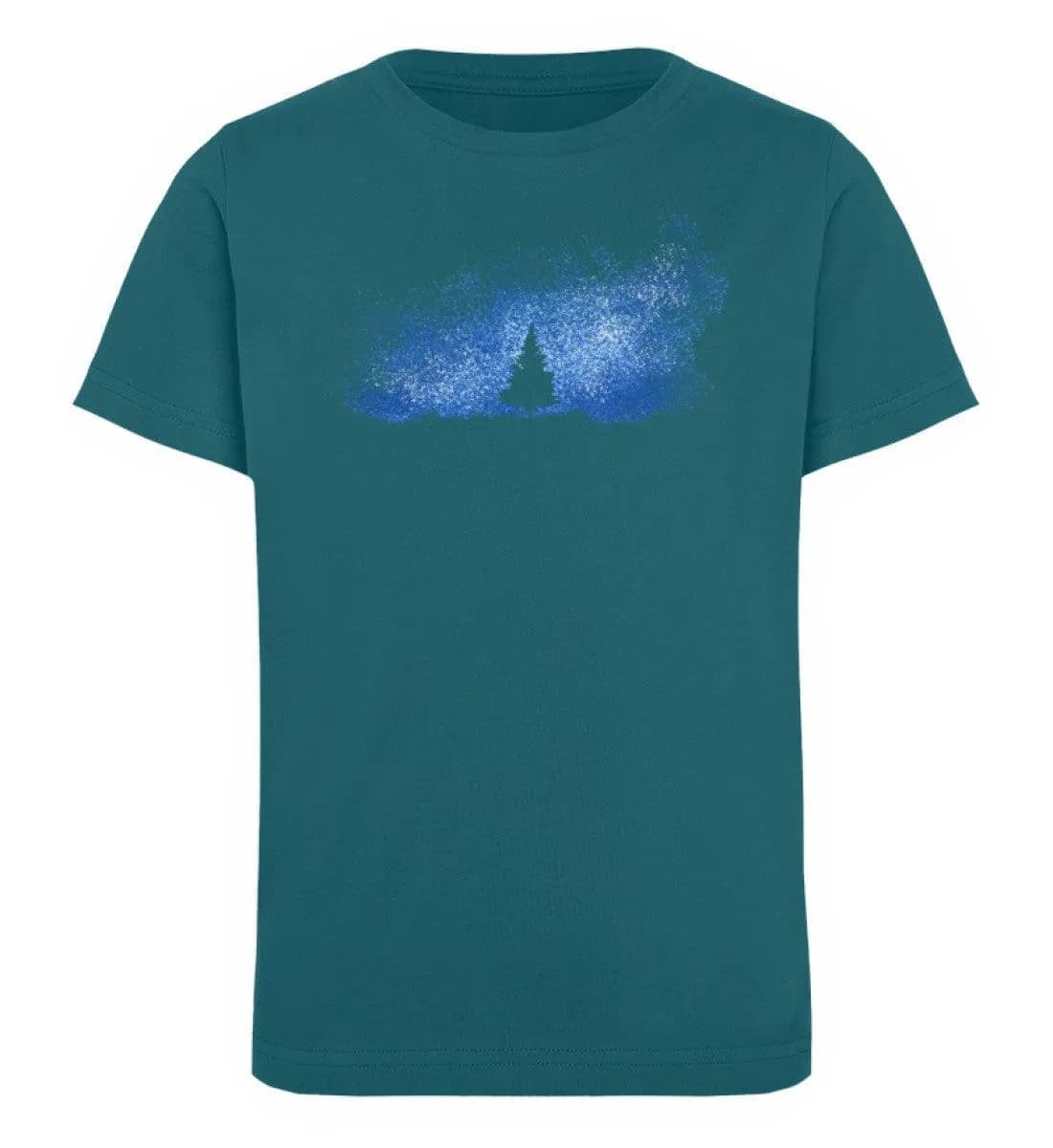 Baum im Sternenhimmel blau - Kinder Bio T-Shirt