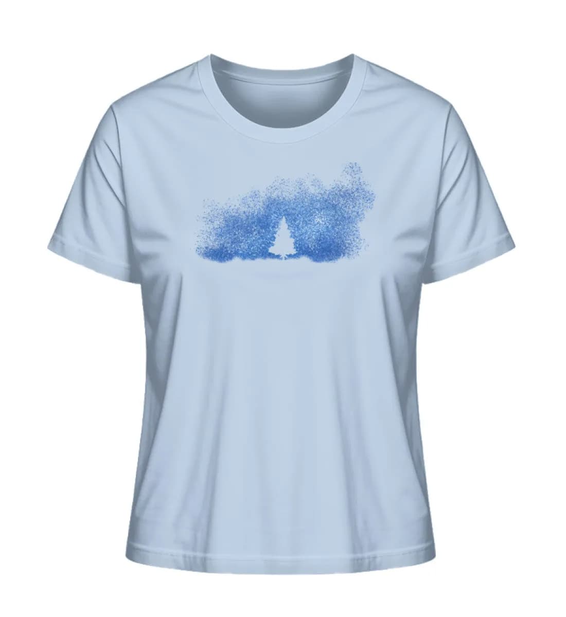 Baum im Sternenhimmel blau - Damen Premium Bio Shirt