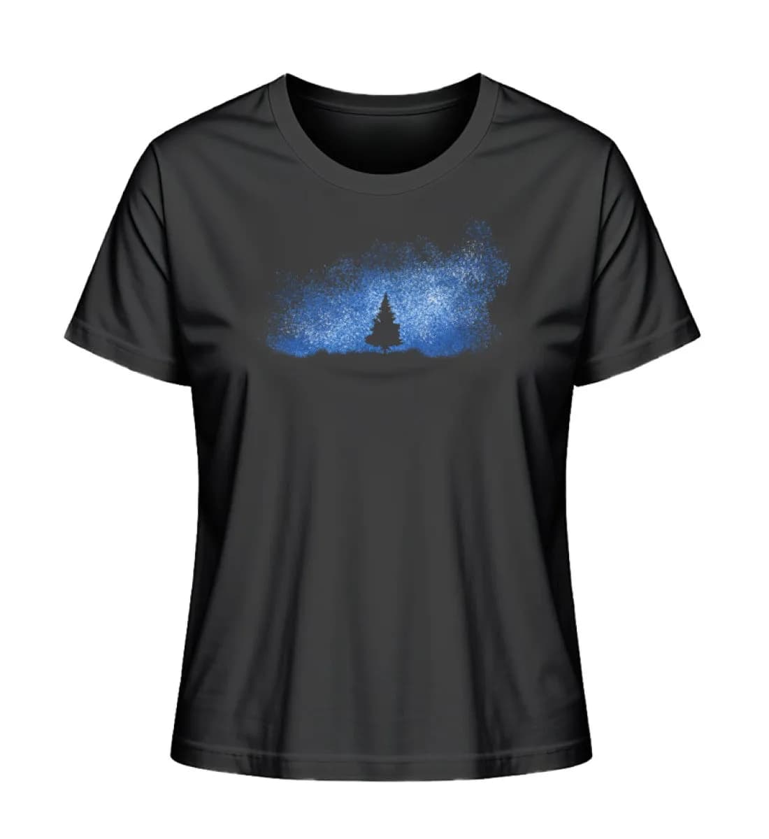Baum im Sternenhimmel blau - Damen Premium Bio Shirt