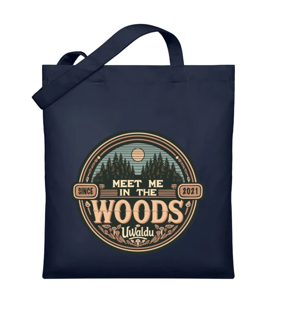 Meet me in the Woods round - Organic Jutebeutel