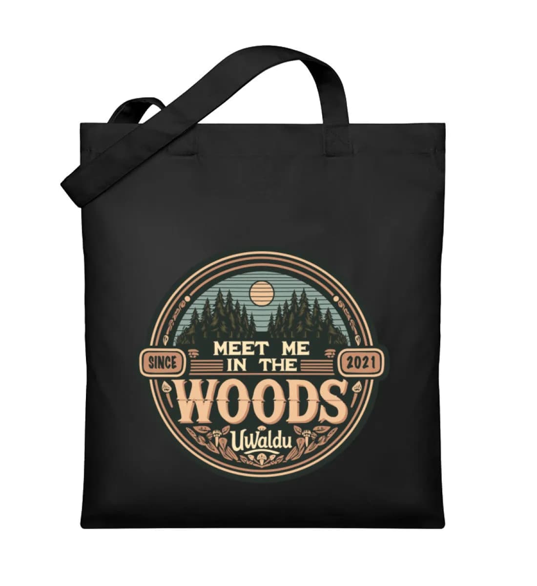 Meet me in the Woods round - Organic Jutebeutel