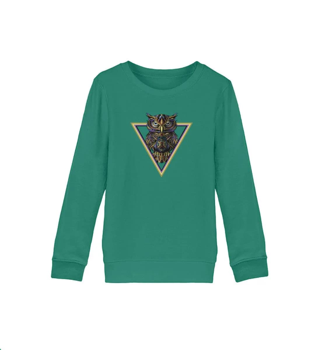 Eule im Dreieck - Kinder Bio Sweatshirt