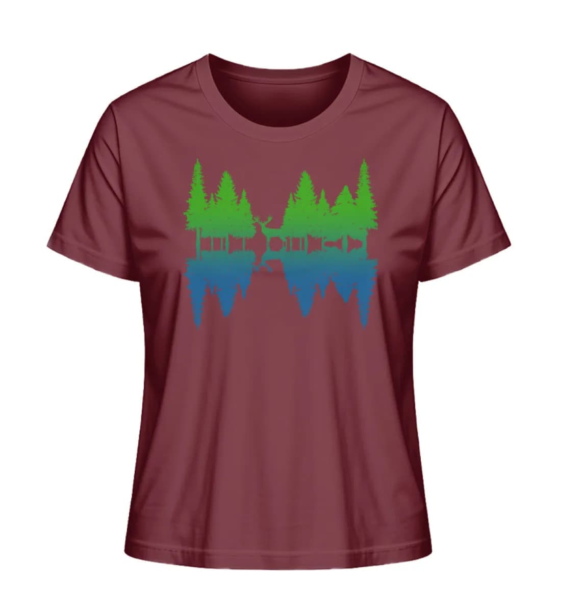 Wald Spiegelung - Damen Premium Bio Shirt