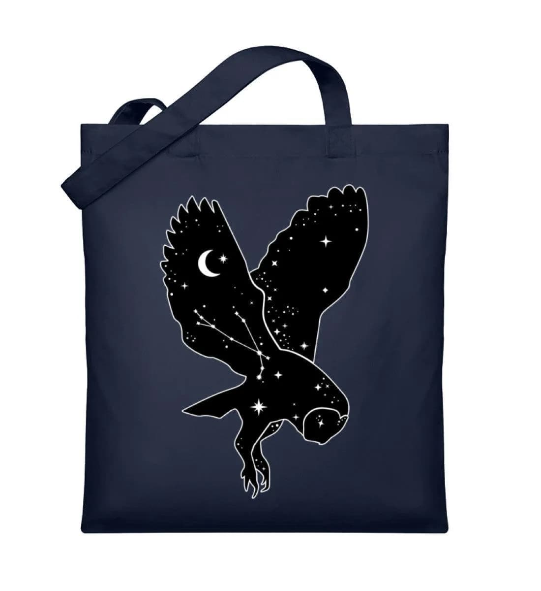 Fliegende Eule Sterne - Organic Jutebeutel