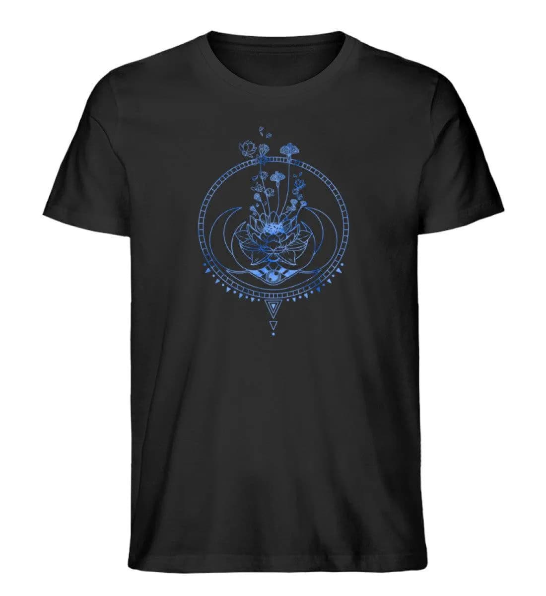 Lotusblume mit Monden - Herren Premium Bio Shirt
