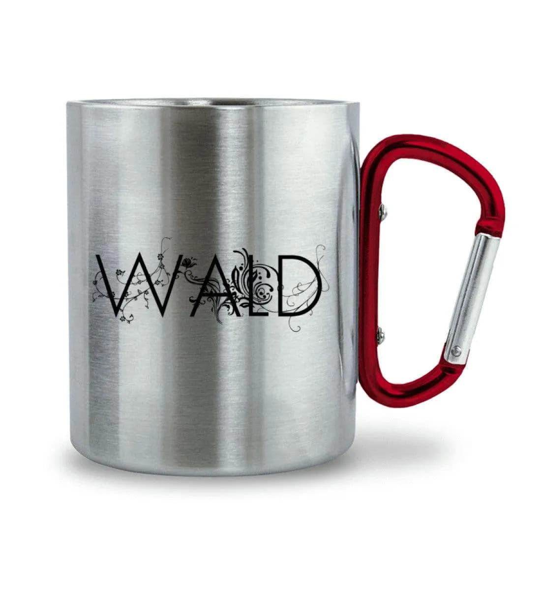 Wald - Edelstahltasse mit Karabinergriff
