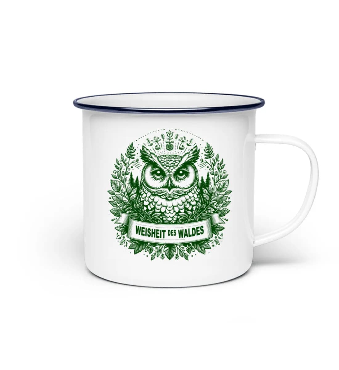 Weisheit des Waldes - Emaille Tasse