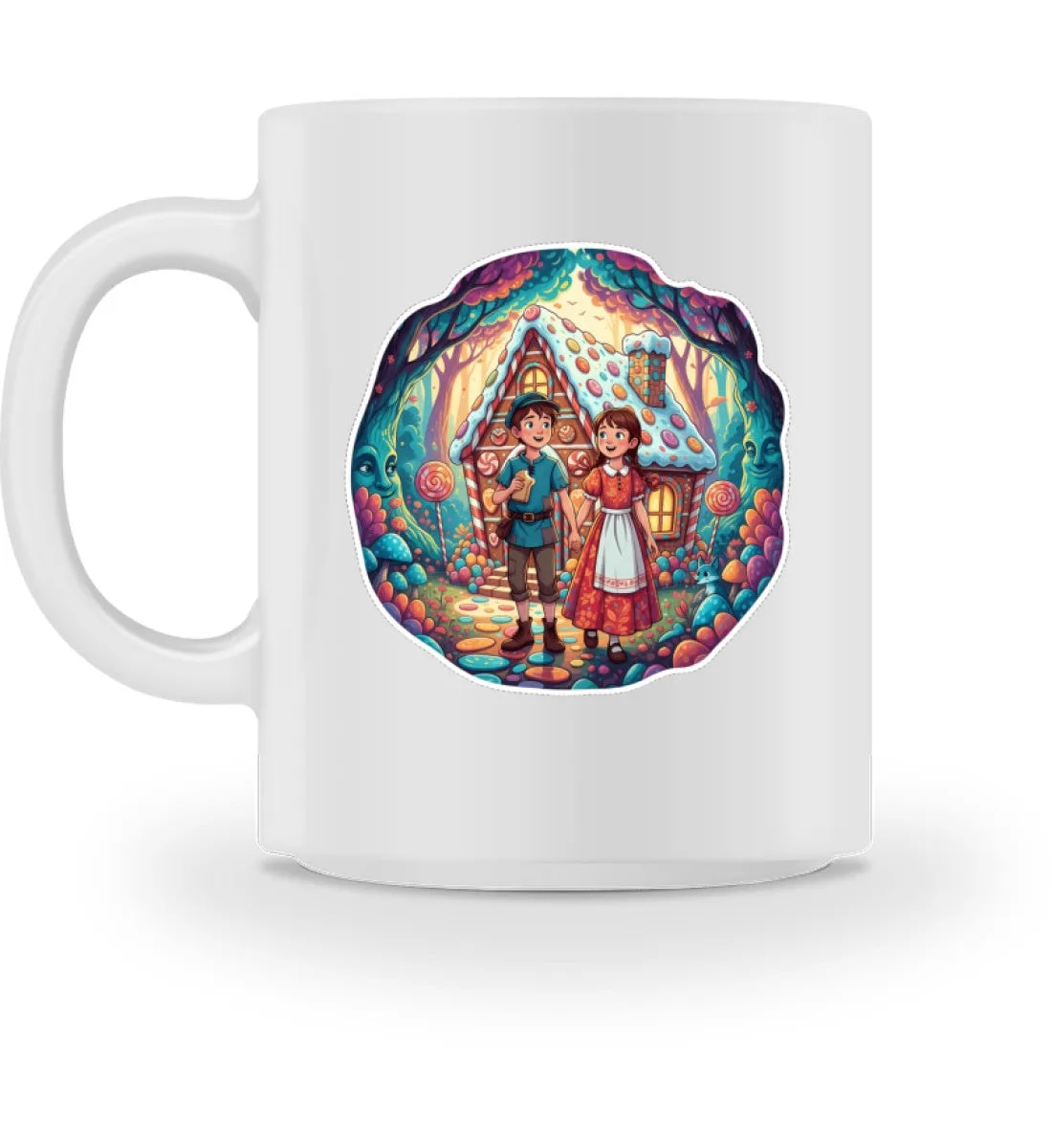 Hänsel und Gretel haben ein Lebkuchenhaus gefunden - Tasse