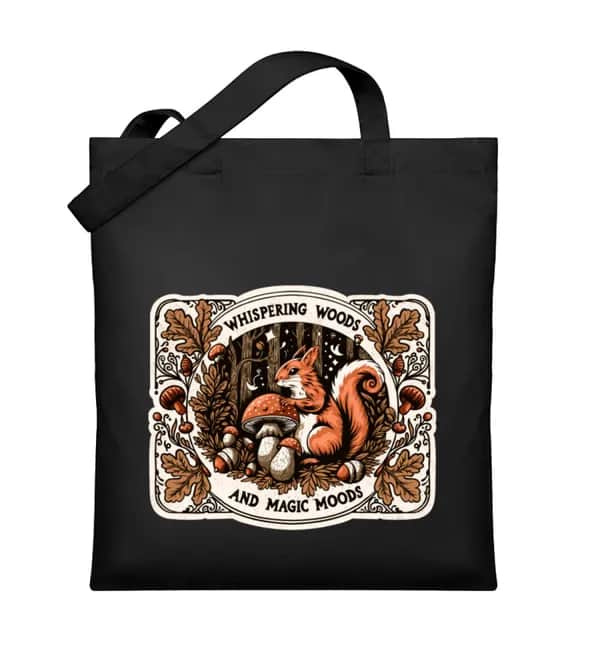 Whispering Woods Squirrel - Organic Jutebeutel