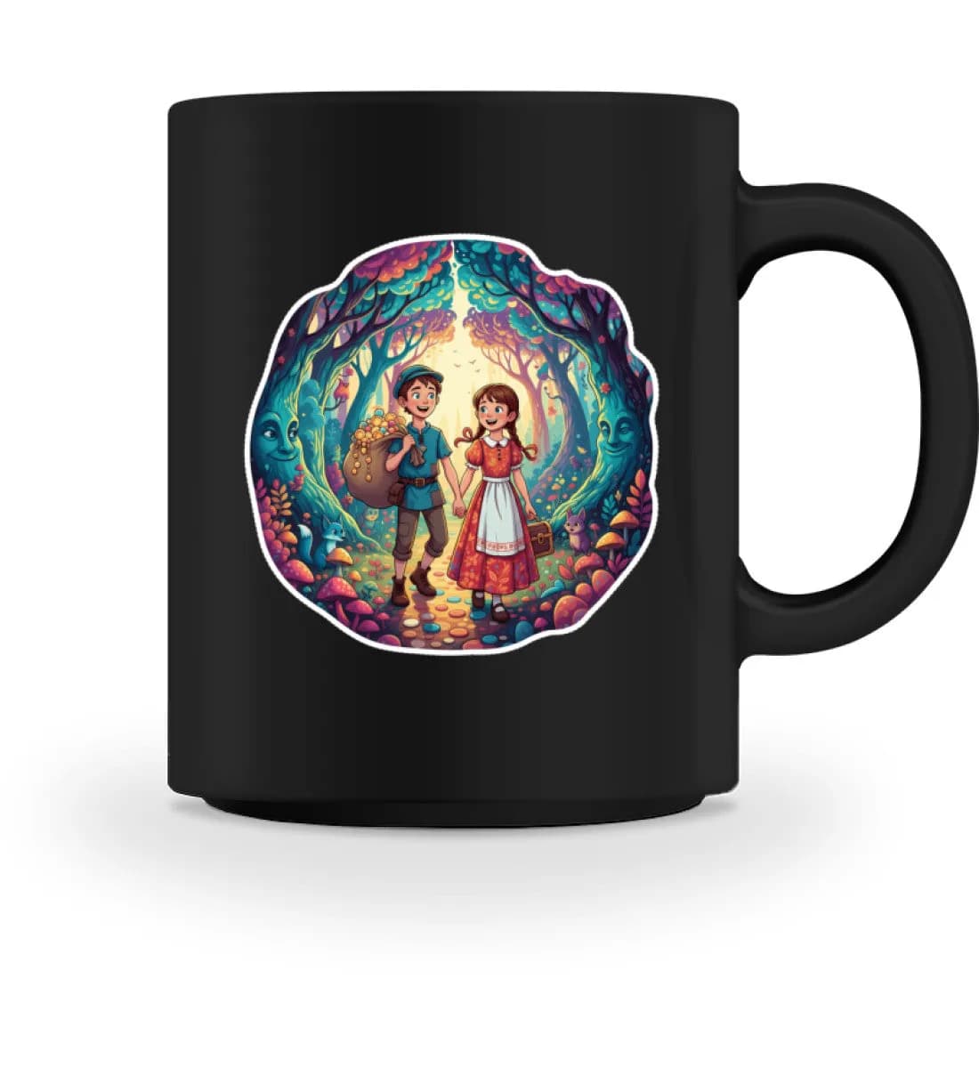 Hänsel und Gretel entkamen der Hexe - Tasse